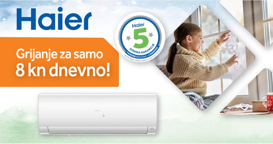 Haier Flexis Plus 2,6/3,2 kW bijela WI-FI 2021