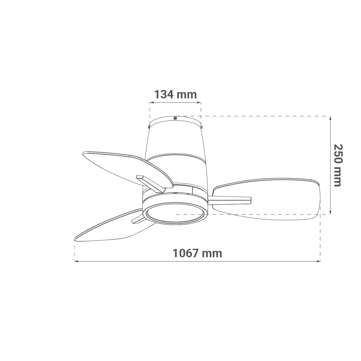Stropni ventilator sa svjetiljkom Green Tech, 42&quot;, 15W, 3CCT, Crno ili Drvo