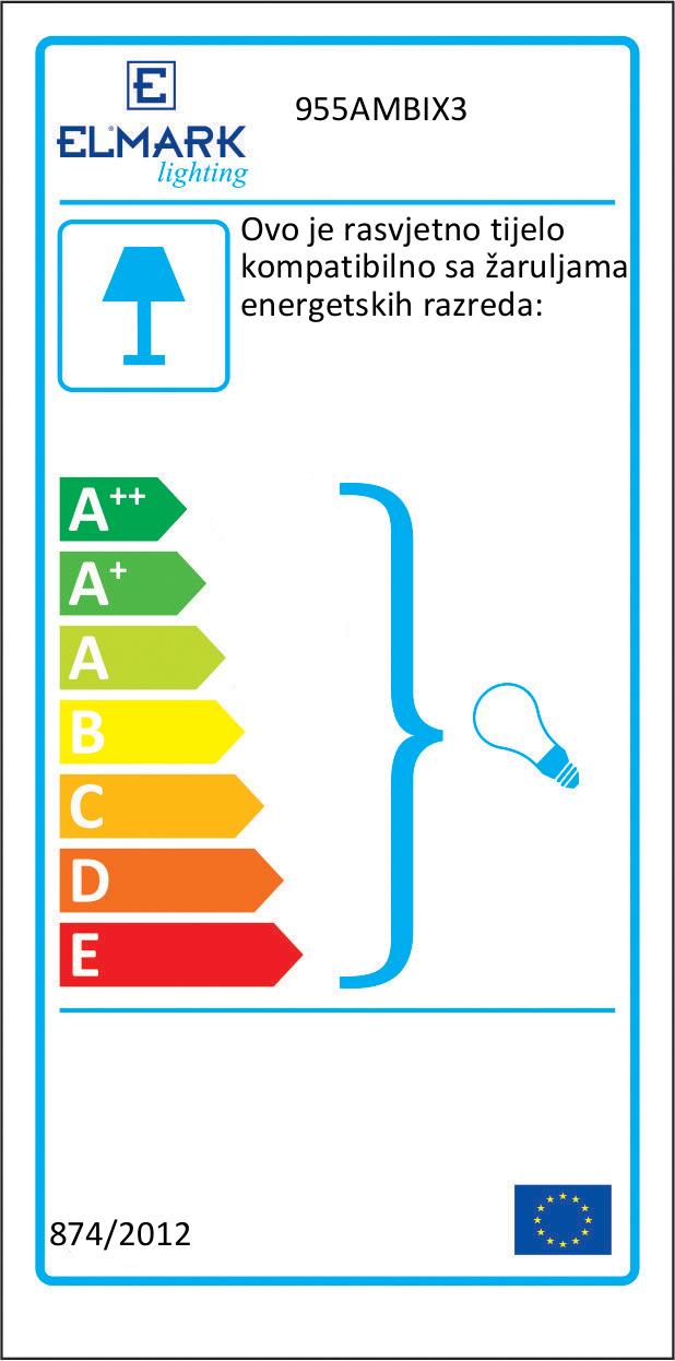 AMBIX SPOT 3XE14 CRNA/BAKAR