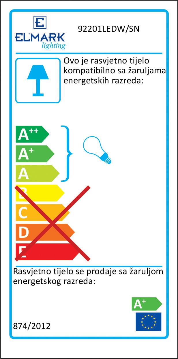 LED UGRADNA SVJETILJKA + 2XLED STICKS 9W 4000K SATENSKI NIKAL