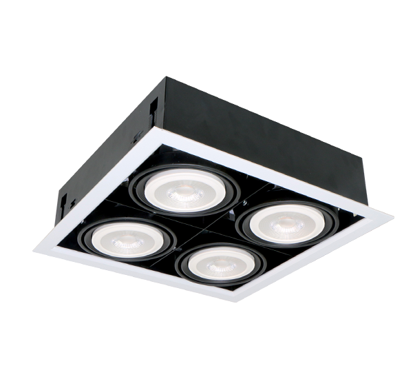 LED UGRADNA SVJETILJKA 12W 4XE27 2700K BIJELA