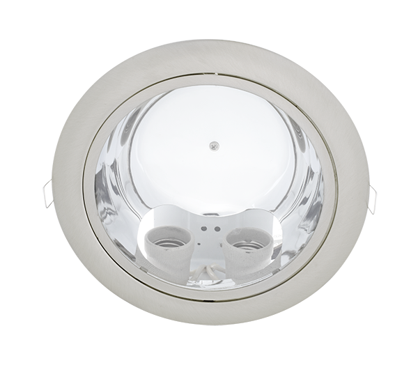 LED UGRADNA SVJETILJKA + 2X LED ŽARULJE 9W 2700K SATENSKI NIKAL