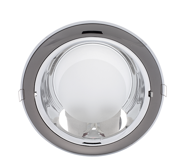 LED UGRADNA SVJETILJKA + 2X LED ŽARULJE 9W 2700K  SATENSKI NIKAL/KROM