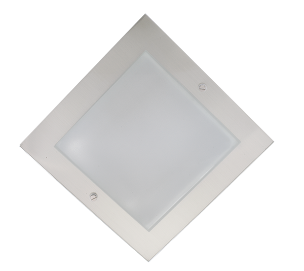 LED UGRADNA SVJETILJKA + 2X LED ŽARULJE 9W 2700K SATENSKI NIKAL