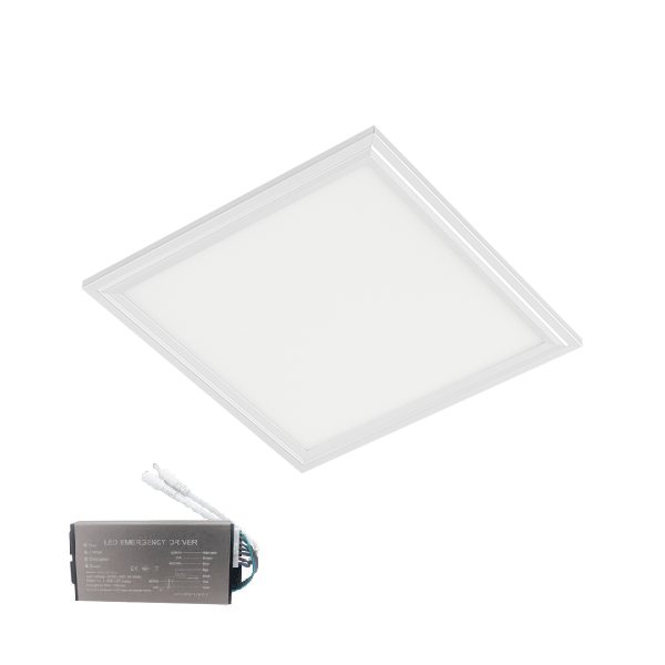 LED PANEL 48W 4000K 595x595mm IP44 BIJELI OKVIR SA PANIK MODULOM