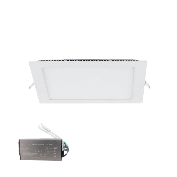 LED PANEL KVADRATNI NADGRADNI 18W 4000K SA PANIK MODULOM