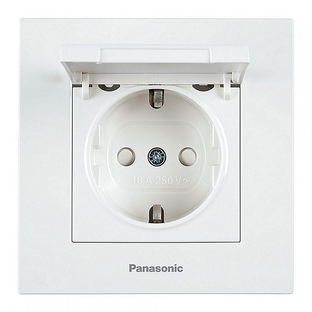 PRIKLJUČNICA ŠUKO S POKLOPCEM - BIJELA - KARRE PLUS - PANASONIC