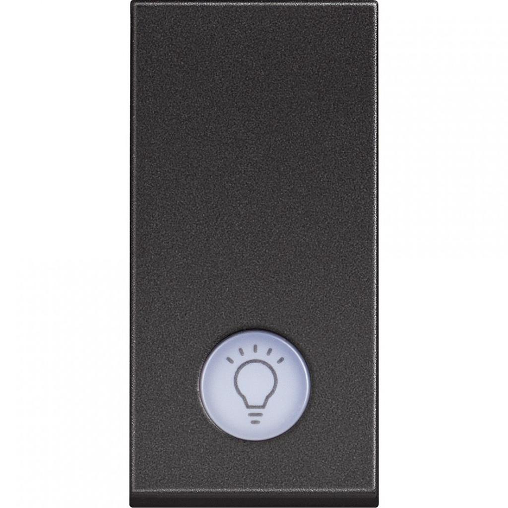TIPKALO OSVJETLJENO - SIMBOL SVJETLO - RG4043 - 10A - 1M - CRNO - CLASSIA - BTICINO