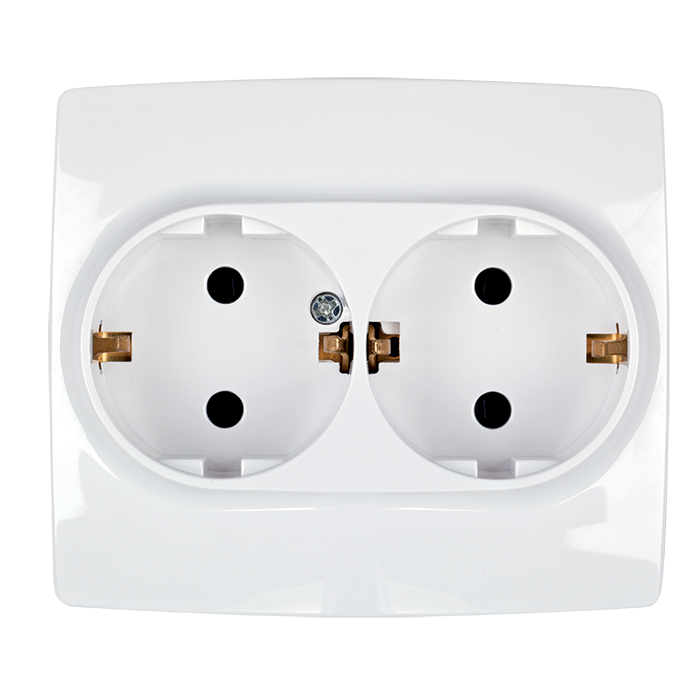 CITY ŠUKO UTIČNICA (DVOSTRUKA)  SA ŠARAFOM BIJELA METALIK