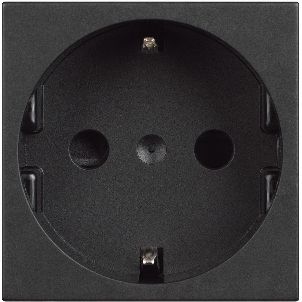 PRIKLJUČNICA SA ZAŠTITOM - RG4141 - 2M - 2P+E,16A - CRNA - CLASSIA - BTICINO