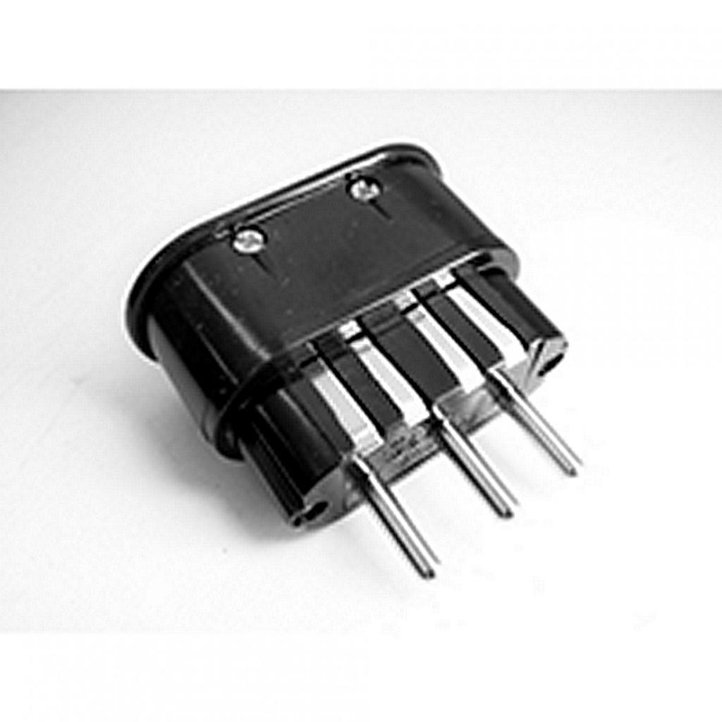 UTIKAČ RAVNI - 3P+N+E - 440V/16A TROFAZNI - CRNI