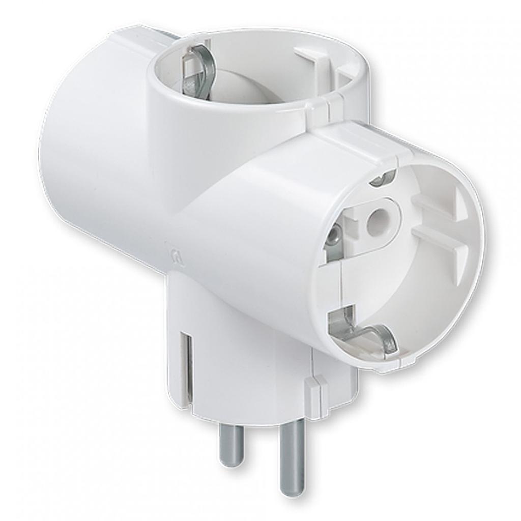 UTIKAČ T - 2P+E - 3-STR - 16A - BIJELI - ALING