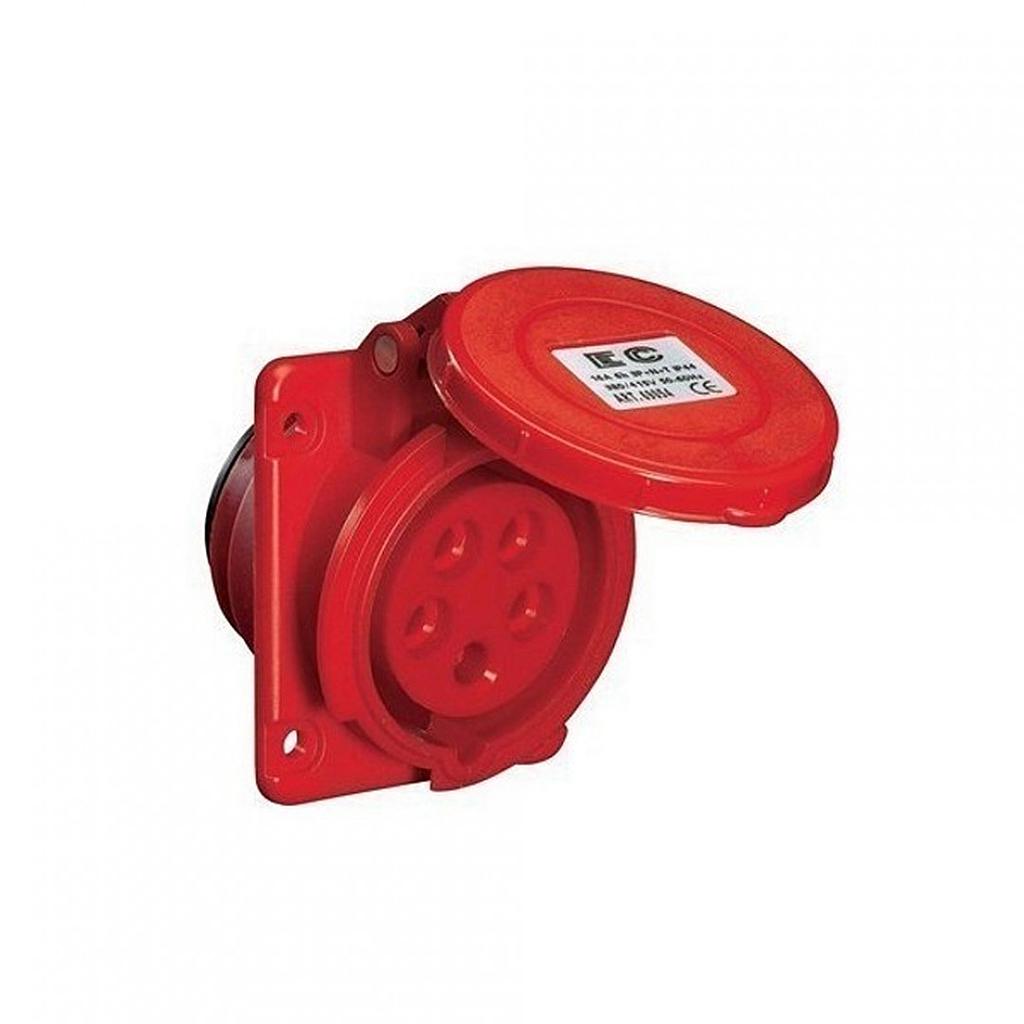 PRIKLJUČNICA INDUSTRIJSKA - 5P - 32A - UGRADNA, KOSA - IP44 - EC69061 - ELETTROCANALI