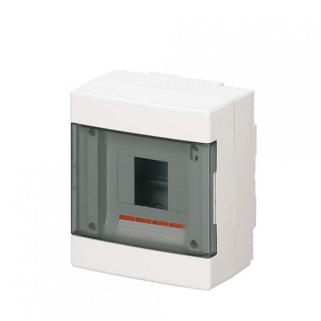 RAZDJELNIK 1-REDNI - NADŽBUKNI - 4 MODULA - PROZIRNA VRATA - EC60004B - ELETTROCANALI