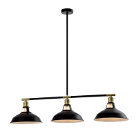 LUSTER JEMMA 3XE27 IP20  CRNO/ZLATNO