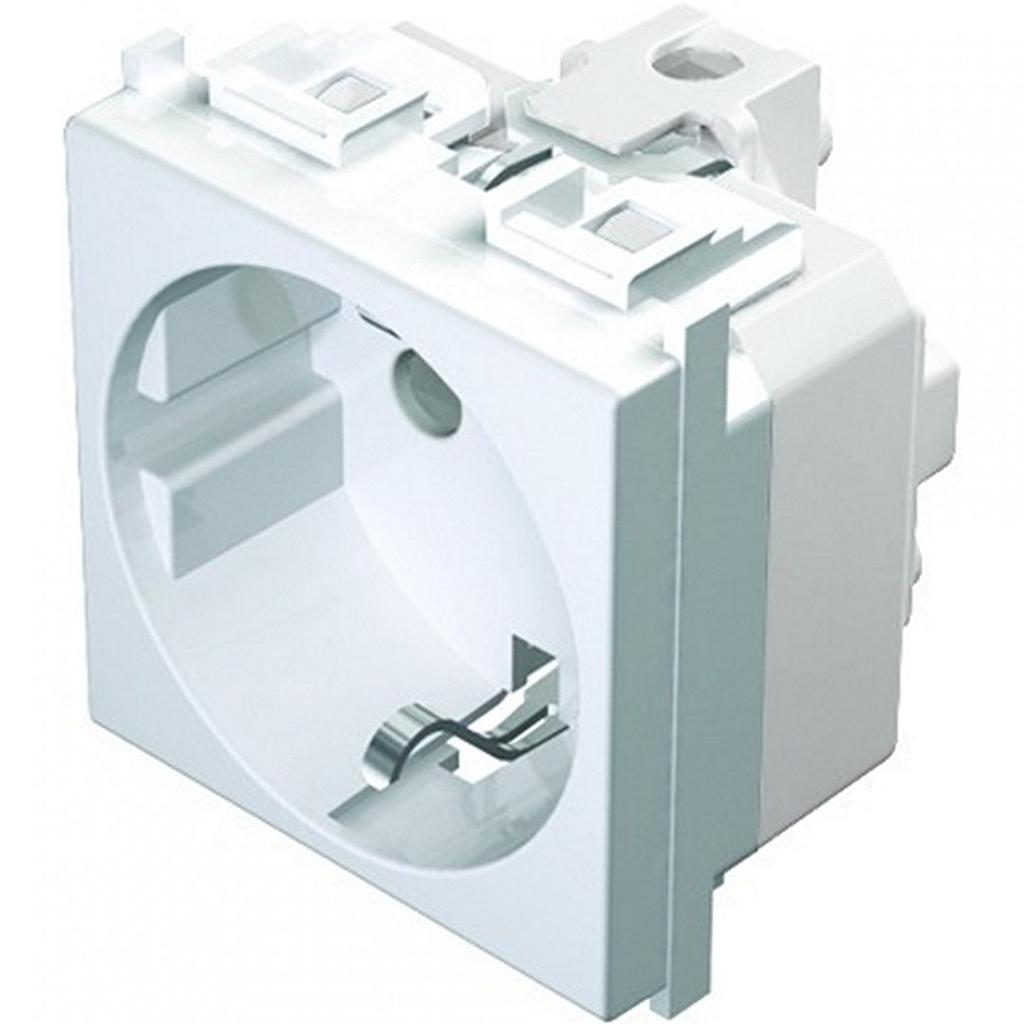 TEM ČATEŽ PRIKLJUČNICA ŠUKO - 2P+E - 2 MODULA - BIJELA