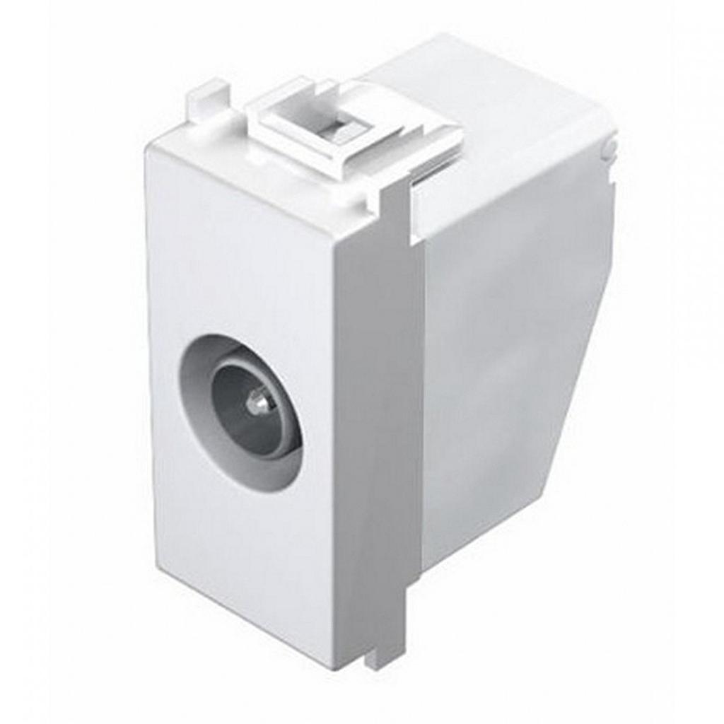 TEM ČATEŽ PRIKLJUČNICA TV - ZAVRŠNA - BIJELA - 1DB - 1 MODUL