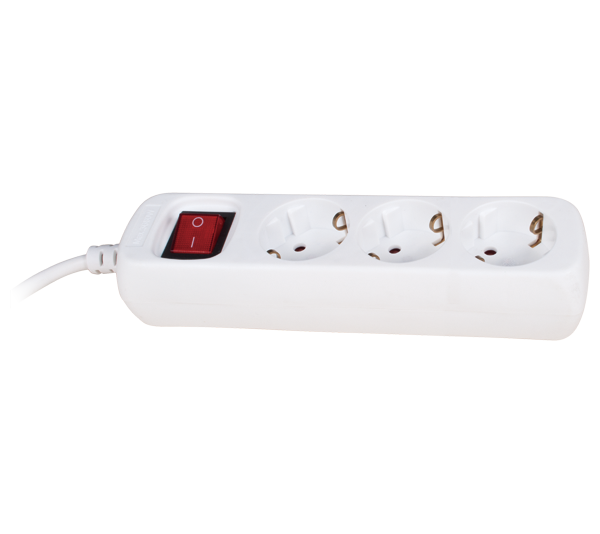 PRODUŽNI KABEL HKX-3N 3x1 1.5M BIJELI SA PREKIDAČEM