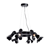 LUSTER CINEMA 6XE27 IP20 D840mm CRNI