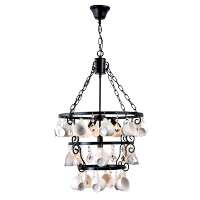 LUSTER CUPS 4XE14 IP20 D520mm BIJELI/CRNI