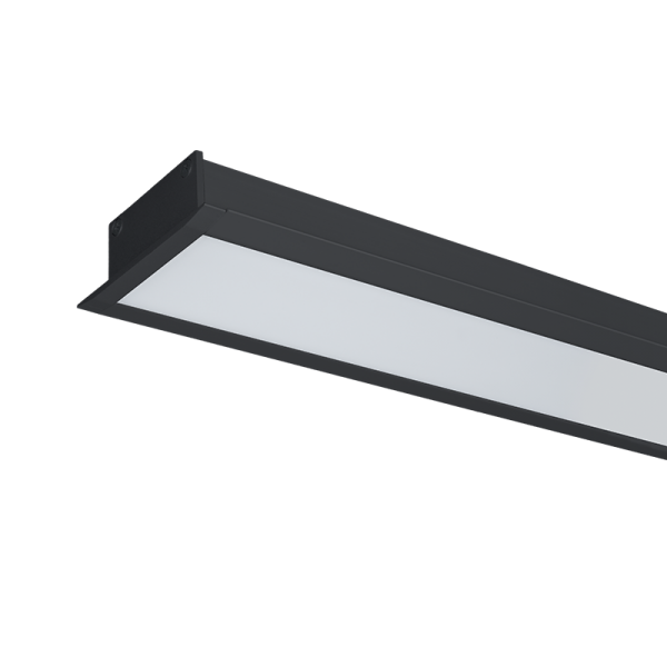 LED PROFILI UGRADNI S48 24W 4000K 1200MM CRNI