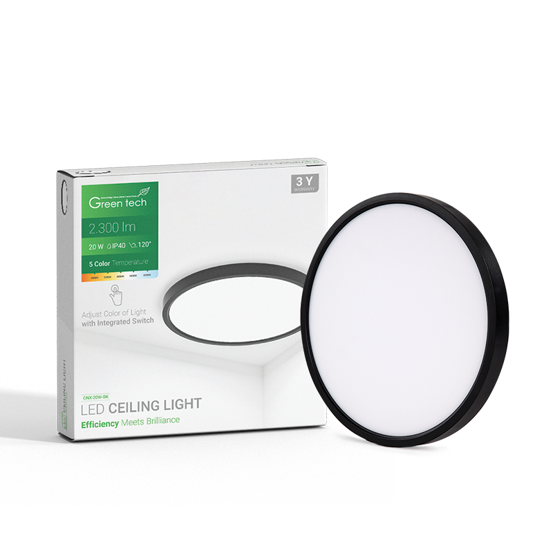 LED plafonjera Green Tech 20W, 5 BOJA, fi30 cm