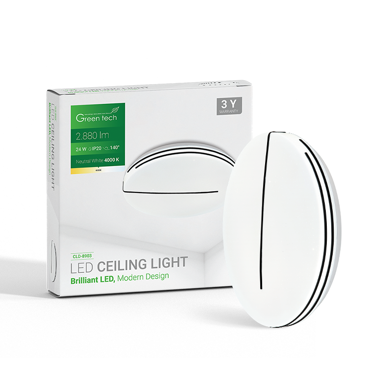 LED plafonjera Green Tech 24W, 4000K, promjer 38cm
