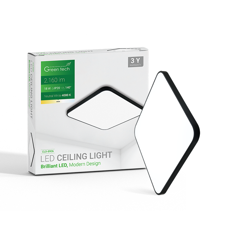 LED plafonjera Green Tech 24W, 4000K, 33x33cm