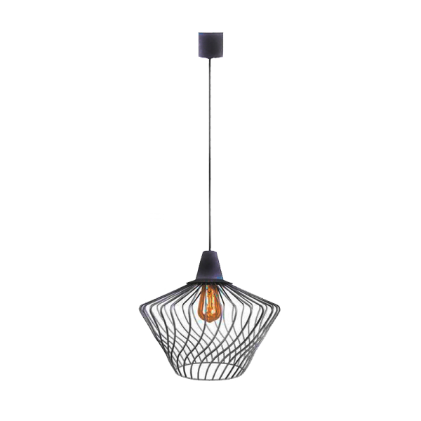 AKCIJA VISILICA SALVA 1xE27 CRNA METAL