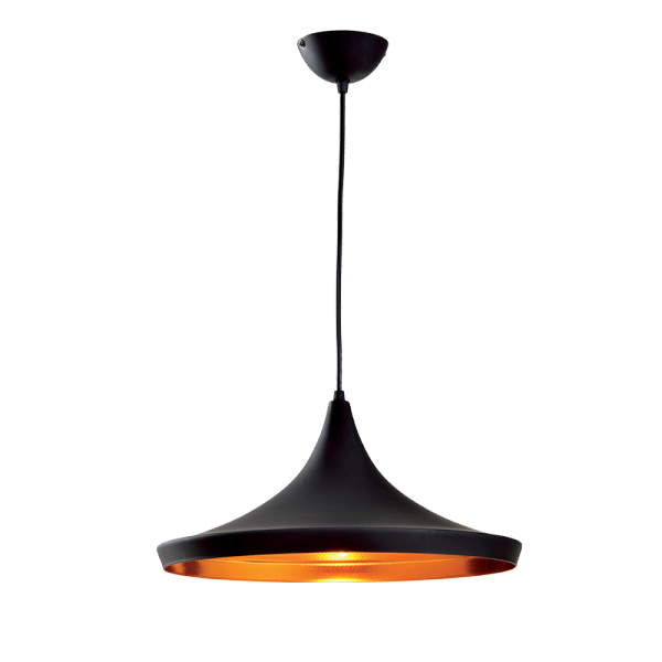 TIM VISILICA 1xE27 D350mm CRNA/ZLATNA