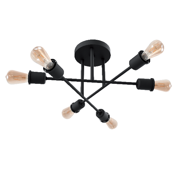 SALLY PLAFONJERA 6XE27 CRNA