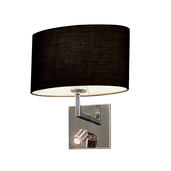 TOMY ZIDNA LAMPA 1XE27 +1W LED 4000K TAMNO SIVA