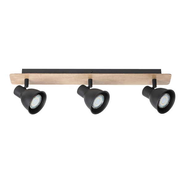 RIKO SPOT 3xGU10 CRNA/DRVO