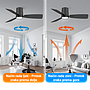 Stropni ventilator sa svjetiljkom Green Tech, 42", 15W, 3CCT, Crno ili Drvo